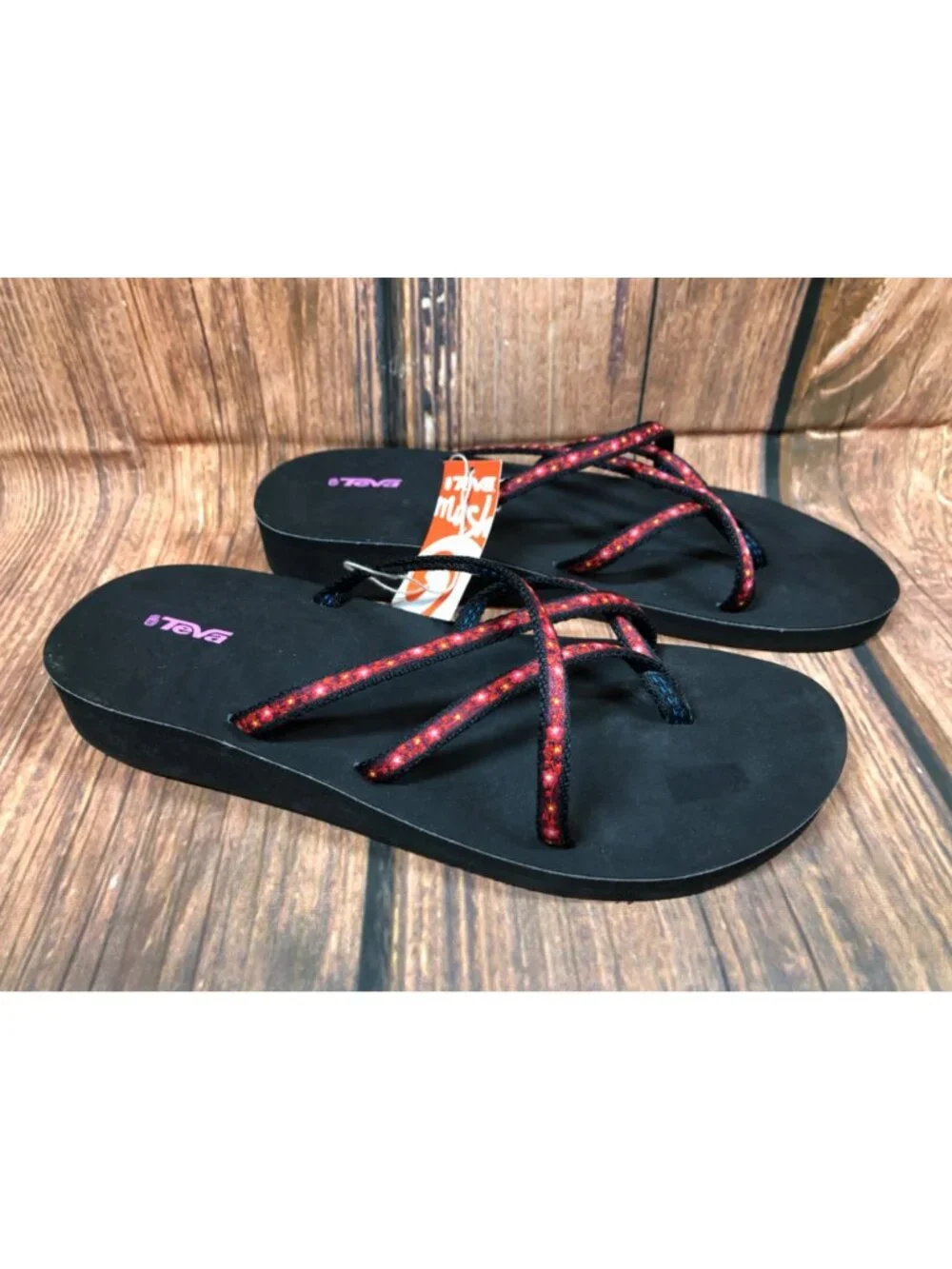 Teva Youth Girls 5 Mush Mandalyn Wedge Fantasia Poppy Thong Sandals